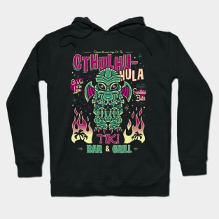 Cthulhu Hula Tiki Bar - Creepy Cute Lovecraft Monster - Hawaii Island Vacation Hoodie